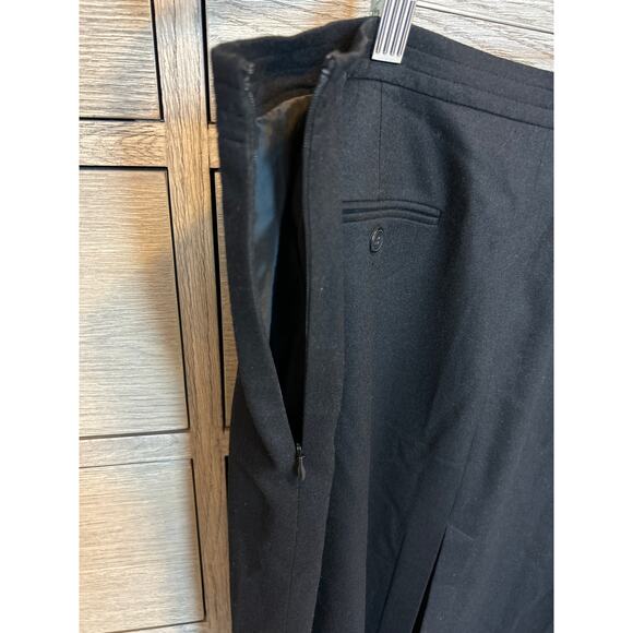 Talbots | Black 99% Wool 1% Lycra A Line Midi Skirt | 14 - Picture 12 of 16